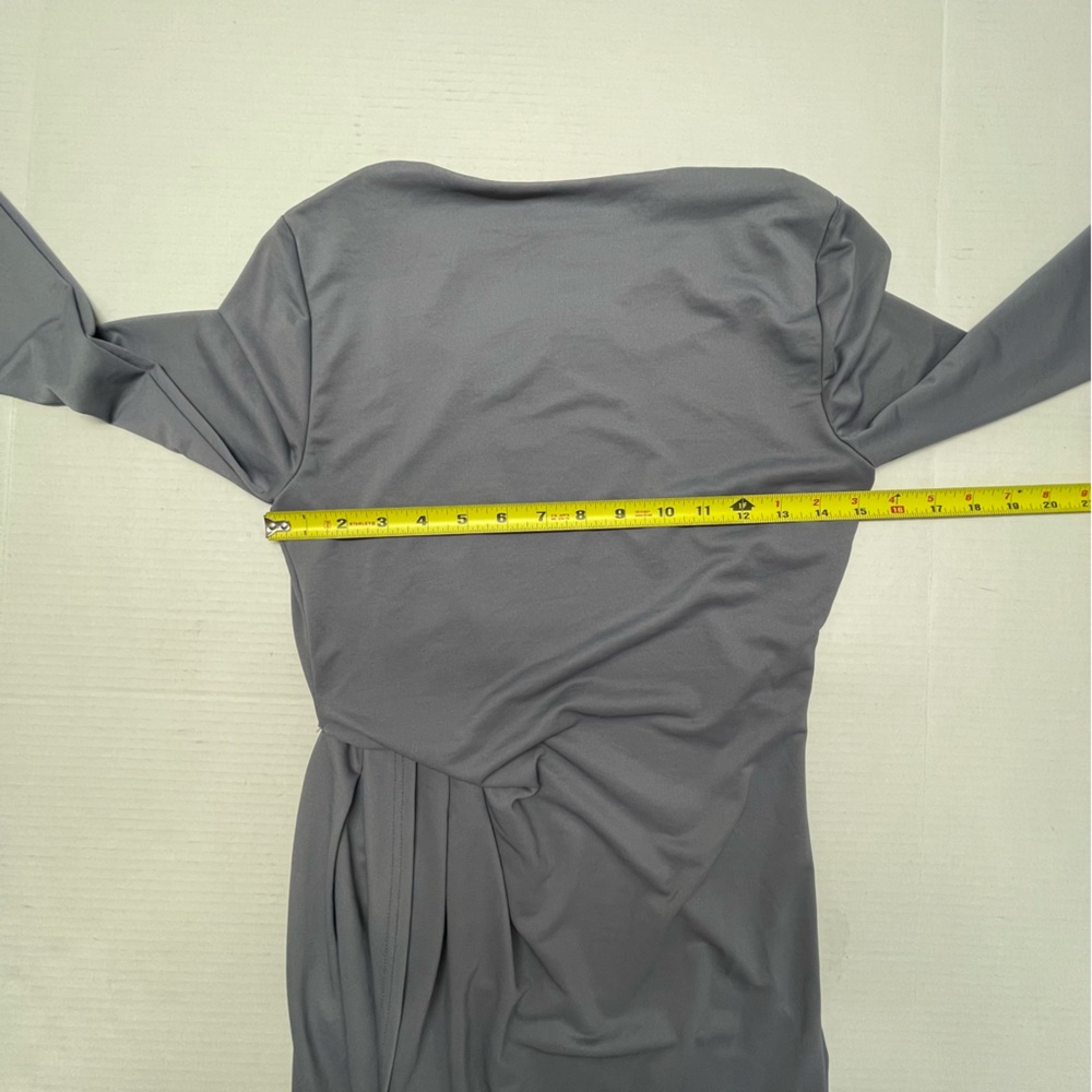 NWT Topshop Asymmetrical Crepe Sheath Dress Long Sleeves Lavender Purple Sz 4 - Picture 10 of 16